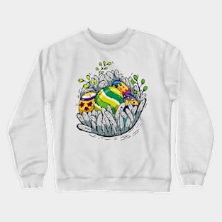 Happy Easter. Beautifull Easter Egg Crewneck Sweatshirt